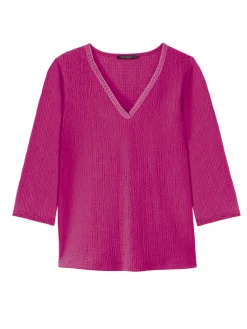 Hot Tee-shirt V galon fantaisie Femme T-Shirt