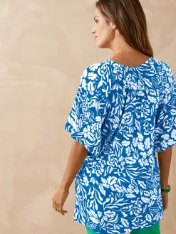 Best Tee-shirt V smocks au dos Femme T-Shirt