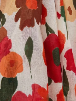 Outlet Étole en coton imprimé fleurs Femme Accessoires Et Bijoux