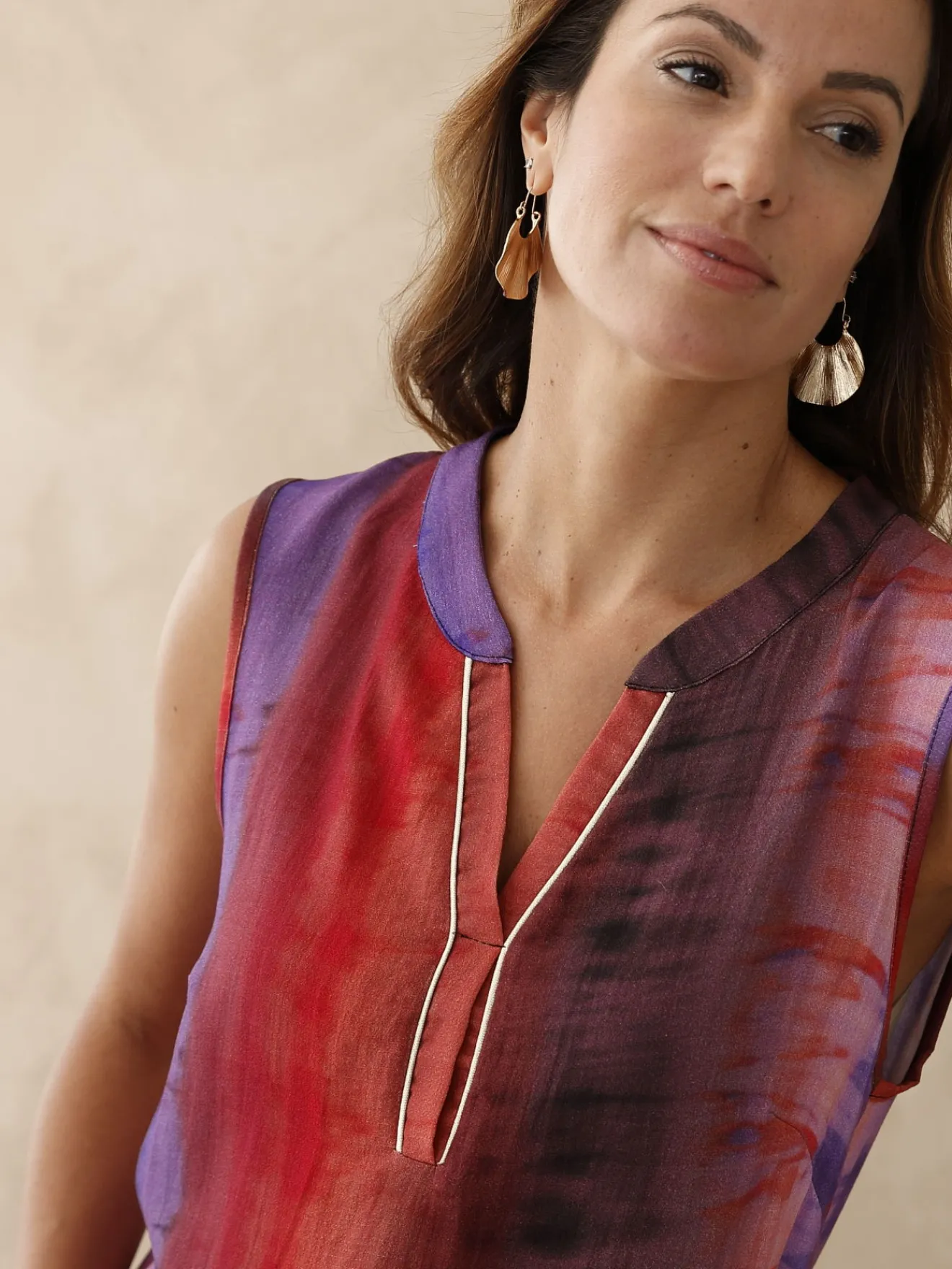 Clearance Top sans manches Femme Chemisier, Blouse