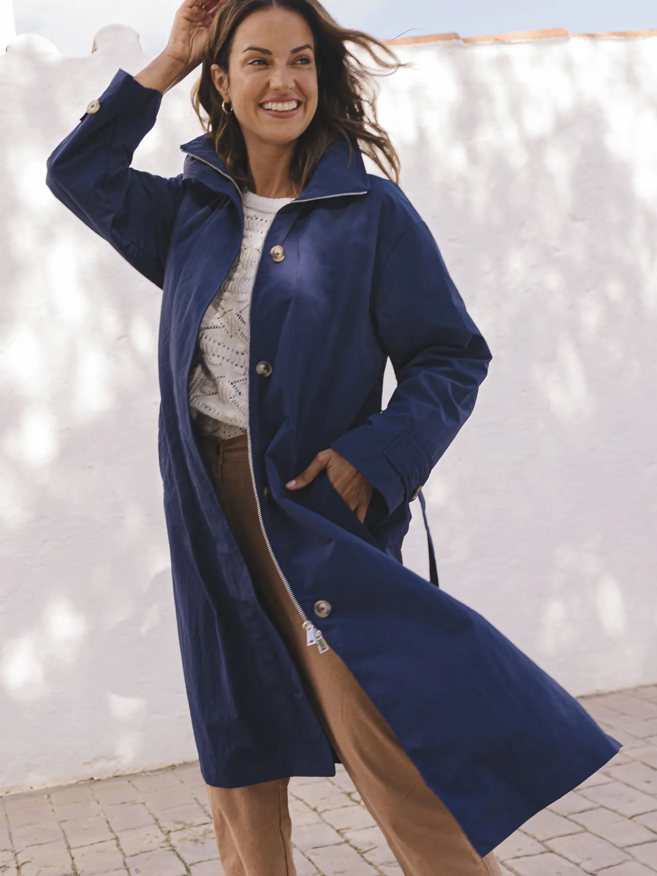 Outlet Trench déperlant Femme Manteau, Parka