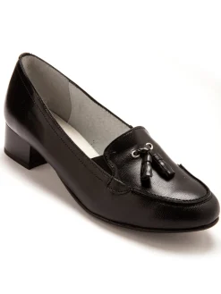 Discount Trotteurs à pompons cuir demi-pointures Femme Mocassins, Sans-Gênes