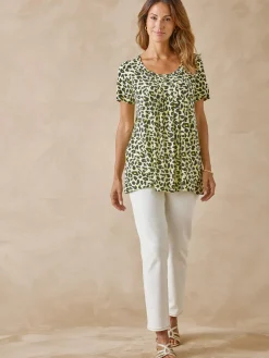 New Tunique en maille avec plis d'aisance Femme Tunique|T-Shirt