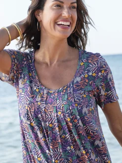 Outlet Tunique en maille avec plis d'aisance Femme Tunique|T-Shirt