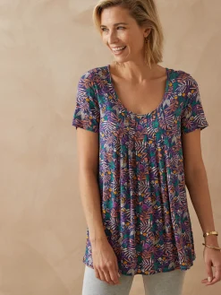 Outlet Tunique en maille avec plis d'aisance Femme Tunique|T-Shirt