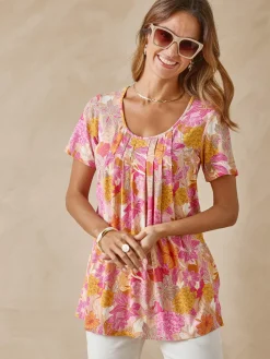 Sale Tunique en maille avec plis d'aisance Femme Tunique|T-Shirt