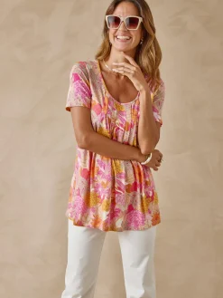 Sale Tunique en maille avec plis d'aisance Femme Tunique|T-Shirt