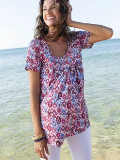 Sale Tunique en maille avec plis d'aisance Femme Tunique|T-Shirt