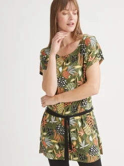 New Tunique encolure bateau Femme Tunique|T-Shirt