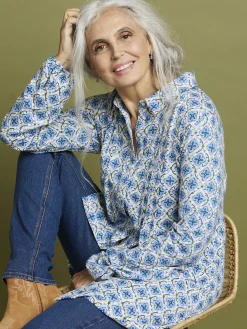 Sale Tunique fluide en jersey Femme Tunique|Chemisier, Blouse