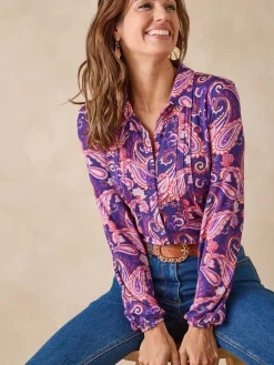 Outlet Tunique fluide en jersey Femme Tunique|Chemisier, Blouse