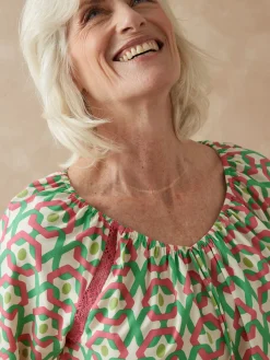 Discount Tunique fluide manches au coude Femme Chemisier, Blouse