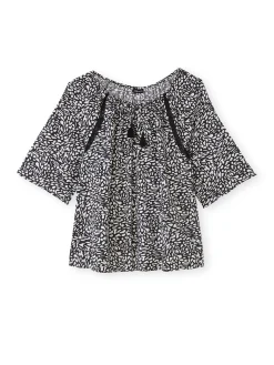 Best Tunique fluide manches au coude Femme Chemisier, Blouse