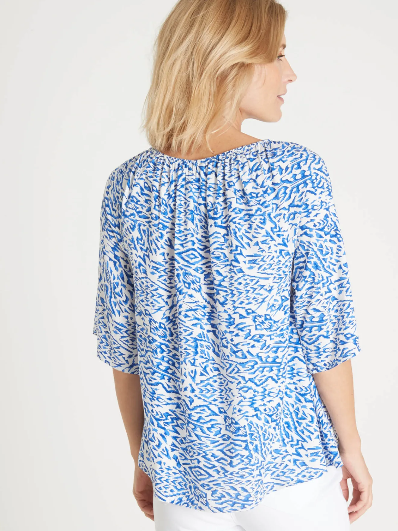 Clearance Tunique fluide manches au coude Femme Chemisier, Blouse