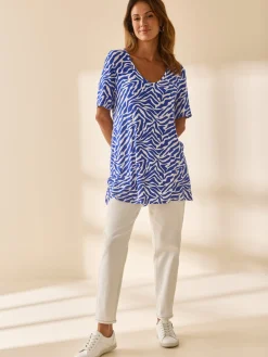 Outlet Tunique fluide manches courtes Femme Tunique|T-Shirt