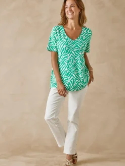 Tunique fluide manches courtes Femme Tunique|T-Shirt