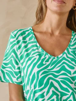 Tunique fluide manches courtes Femme Tunique|T-Shirt