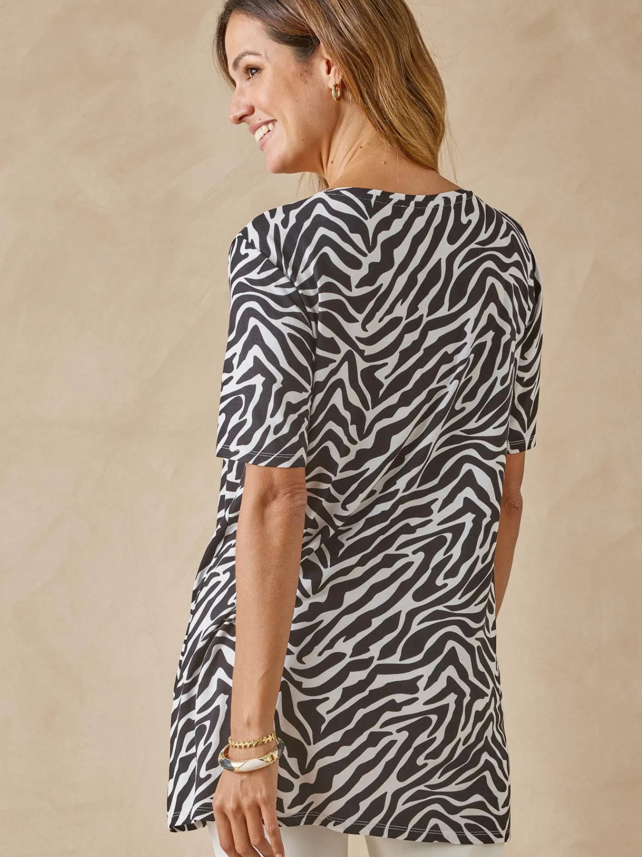 Best Tunique fluide manches courtes Femme T-Shirt|Tunique