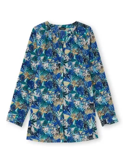 Sale Tunique longue entièrement boutonnée Femme Chemisier, Blouse|Tunique