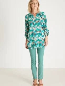 Discount Tunique longue entièrement boutonnée Femme Tunique|Chemisier, Blouse