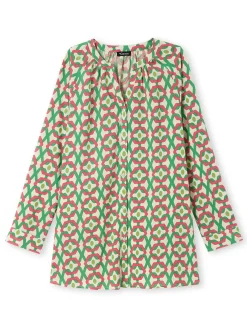 Outlet Tunique longue entièrement boutonnée Femme Tunique|Chemisier, Blouse