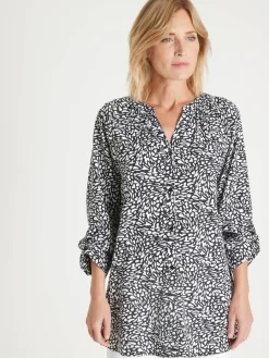 Sale Tunique longue entièrement boutonnée Femme Tunique|Chemisier, Blouse
