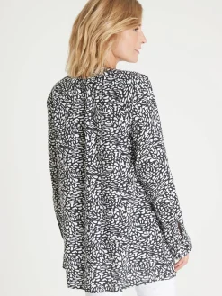 Sale Tunique longue entièrement boutonnée Femme Tunique|Chemisier, Blouse