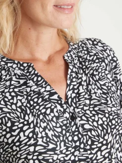 Sale Tunique longue entièrement boutonnée Femme Tunique|Chemisier, Blouse