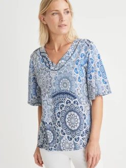 Discount Tunique manches pagode 3/4 Femme Tunique|T-Shirt