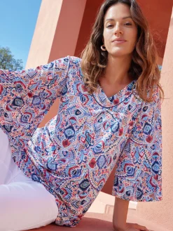 Hot Tunique manches pagode 3/4 Femme Tunique|T-Shirt