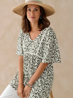 Discount Tunique évasée élastiquée taille Femme Tunique|T-Shirt