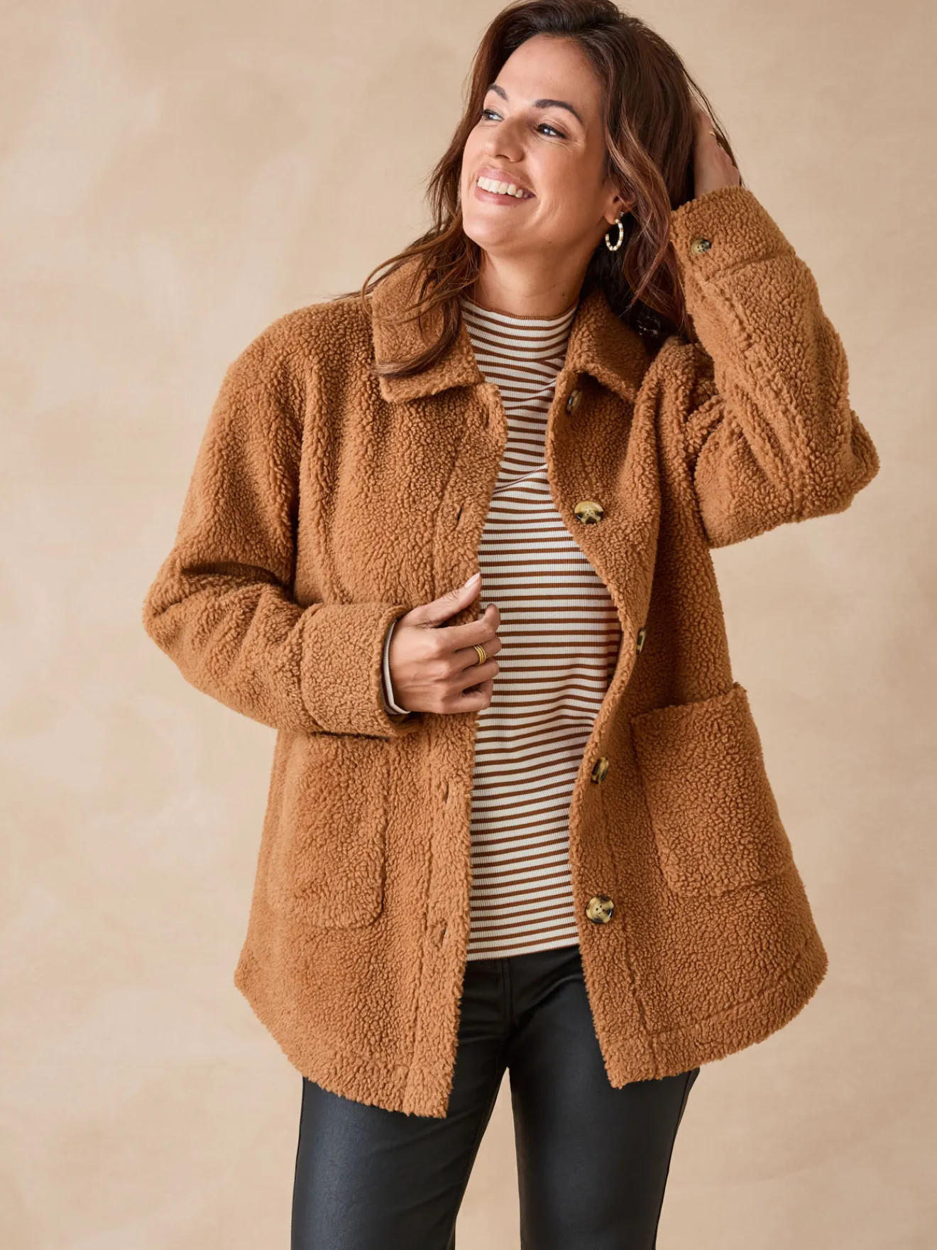 Online Veste chaude en maille moutonnée Femme Manteau, Parka