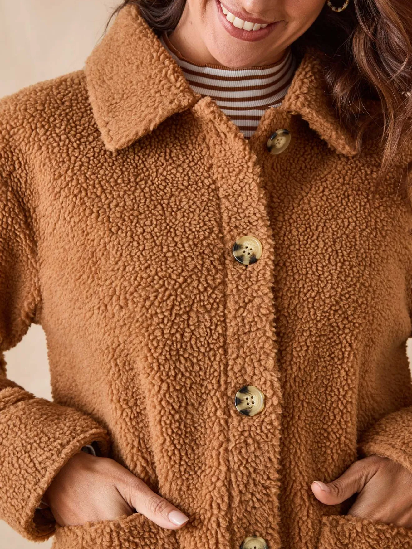 Online Veste chaude en maille moutonnée Femme Manteau, Parka