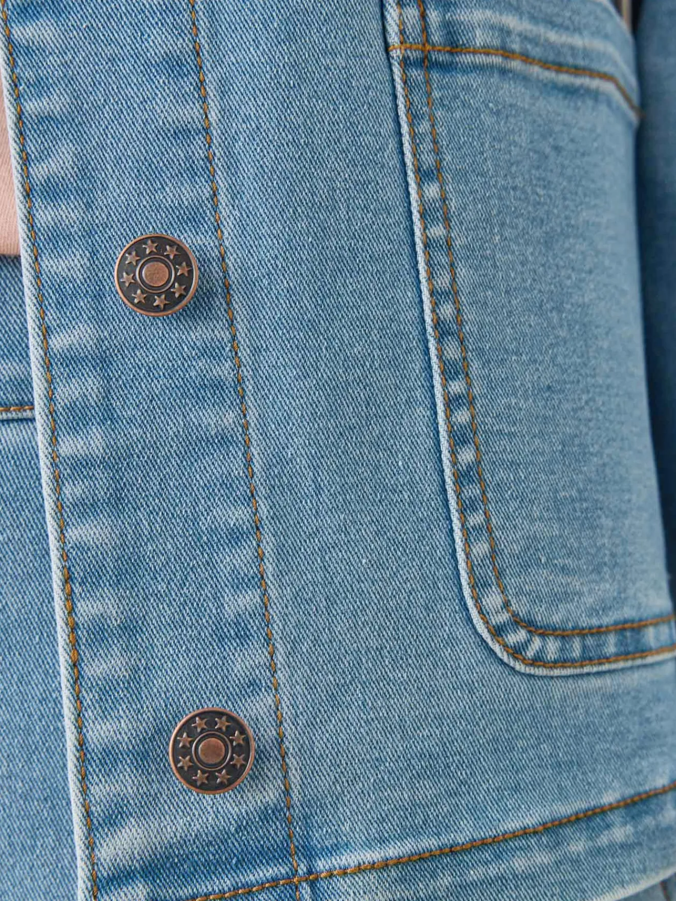 New Veste denim encolure ronde Femme Manteau, Parka|Veste, Blazer