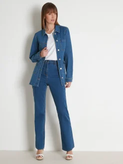 New Veste saharienne en denim Femme Veste, Blazer