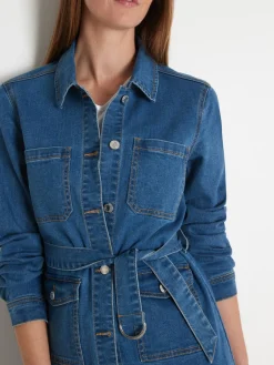 New Veste saharienne en denim Femme Veste, Blazer